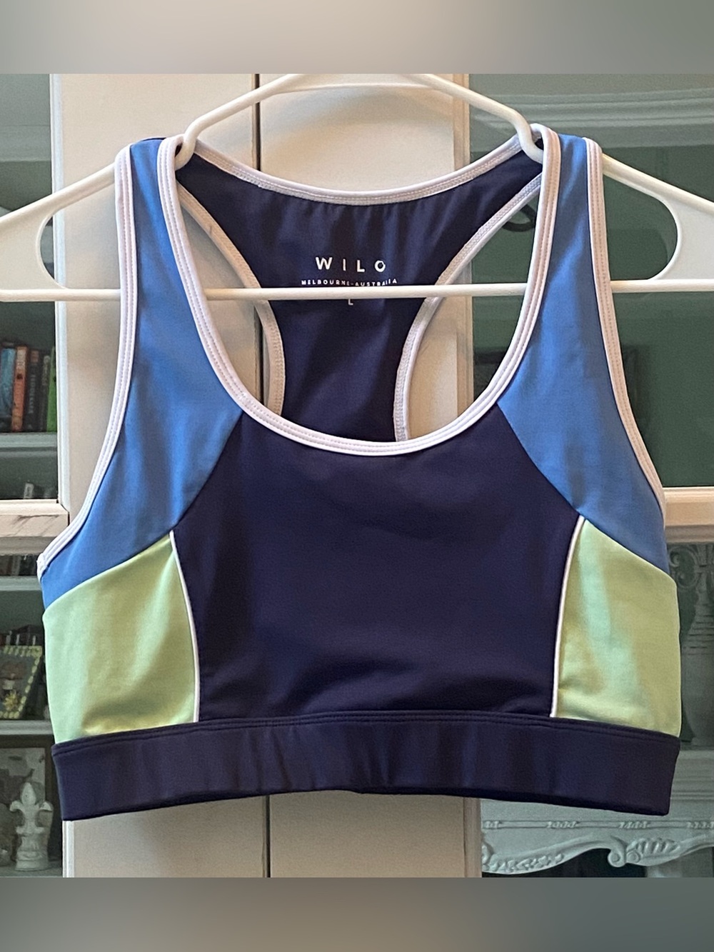 WILLO Colorblock Racerback Sports Bra Size Large